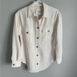 Aritzia Wilfred the Ganna jacket Cream Collared Shirt